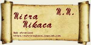 Mitra Mikača vizit kartica